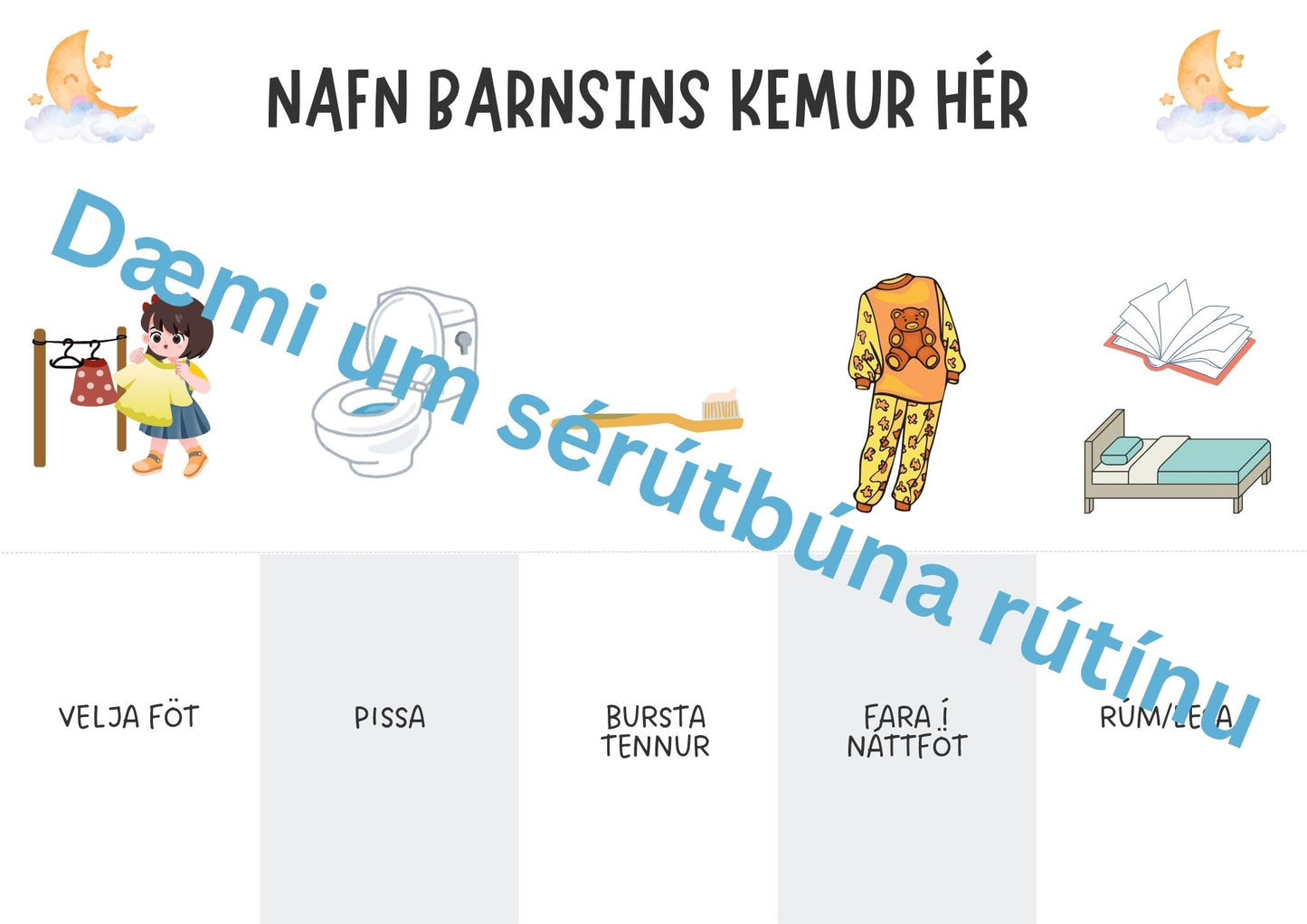 Sérútbúin kvöldrútína