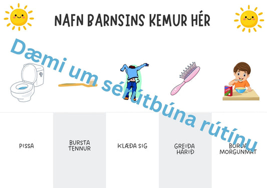 Sérútbúin morgunrútína